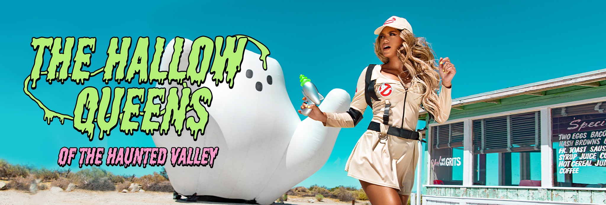 model in halloween costume