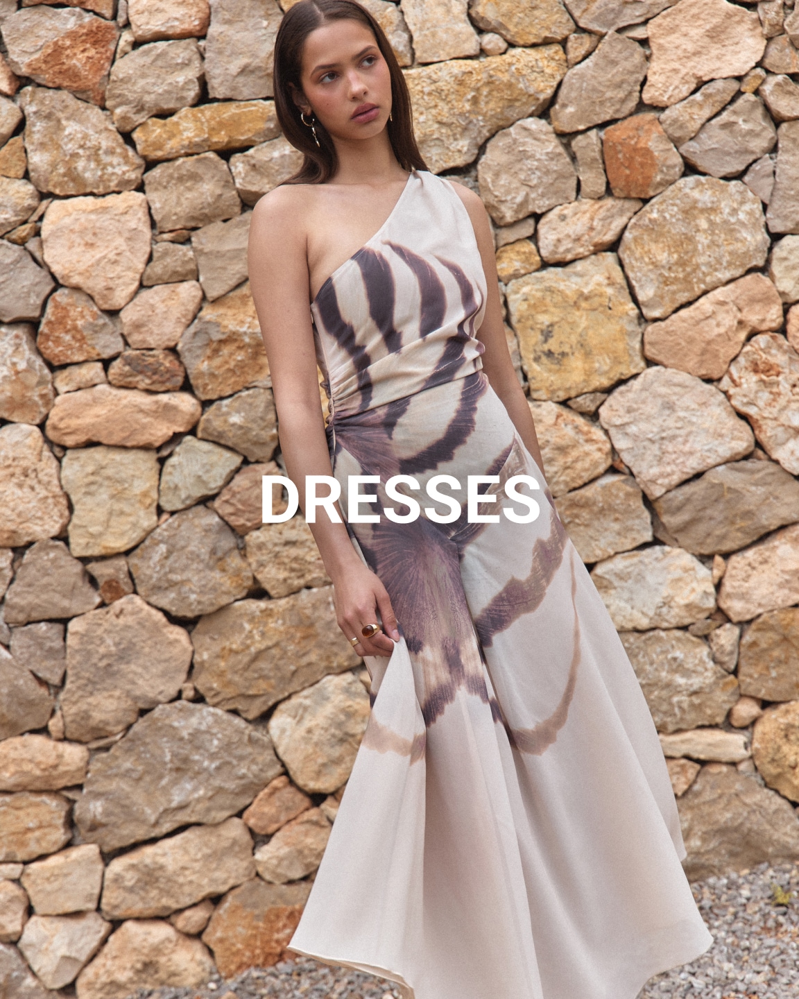 DRESSES - FEATURING GIRL IN LONG PATTERNED DRESS
