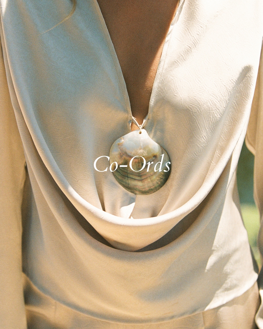 CO-ORDS - FEATURING CLOSE UP SHOT OF SHELL CO-ORD