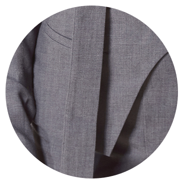 Close up of grey women’s blazer