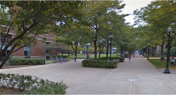 DePaul Uni. Location On Campus - The Quad Sidewalk