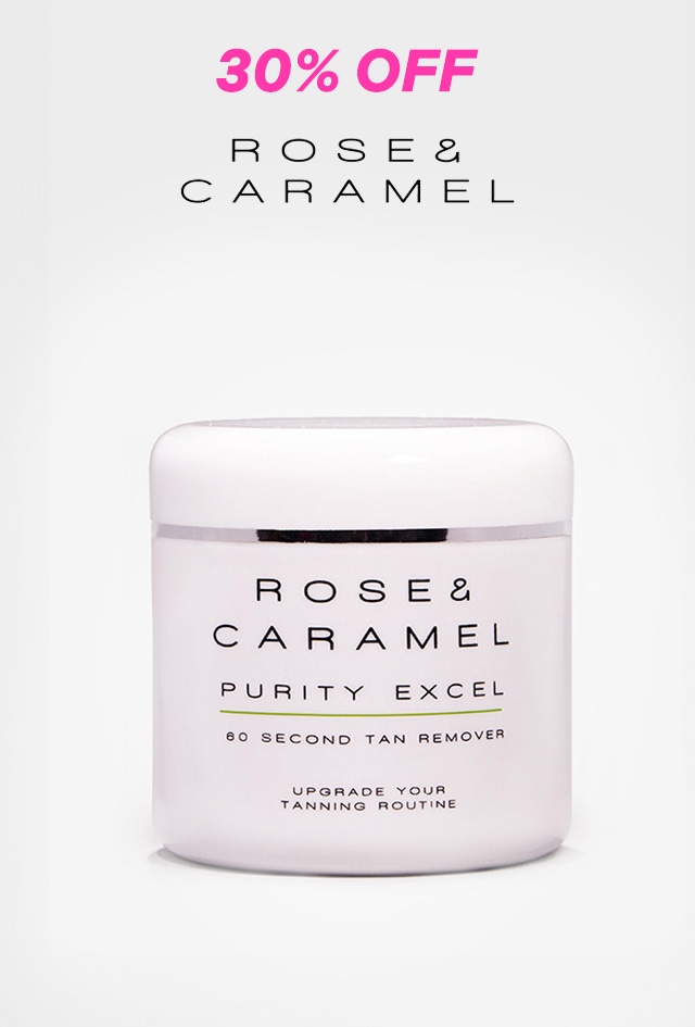 Rose Caramel logo with Rose Caramel product underneath