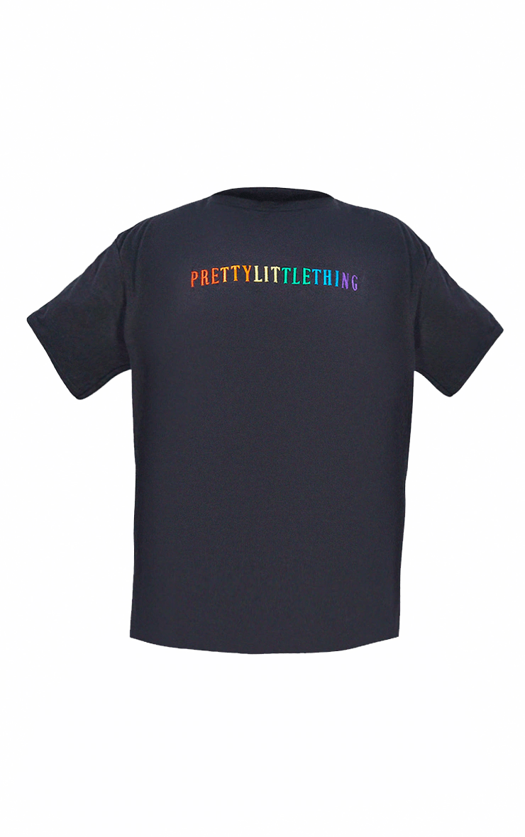 PRETTYLITTLETHING Black Pride T Shirt