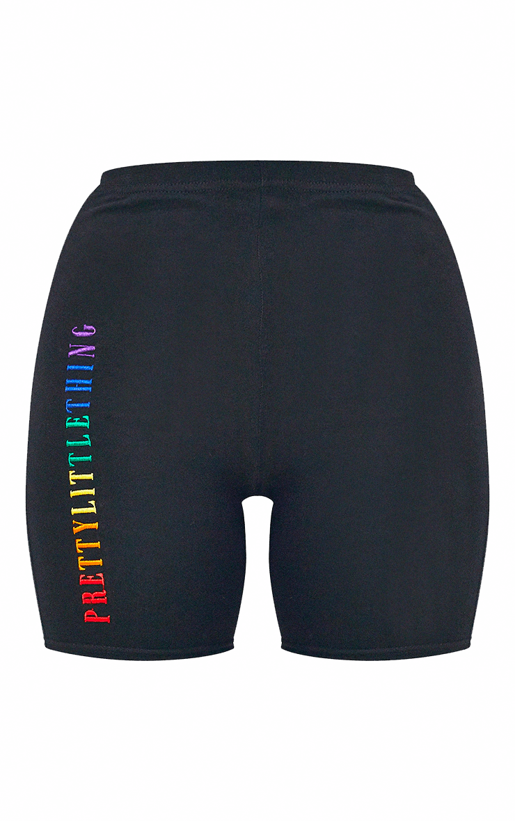 PRETTYLITTLETHING Black Pride Cycle Shorts