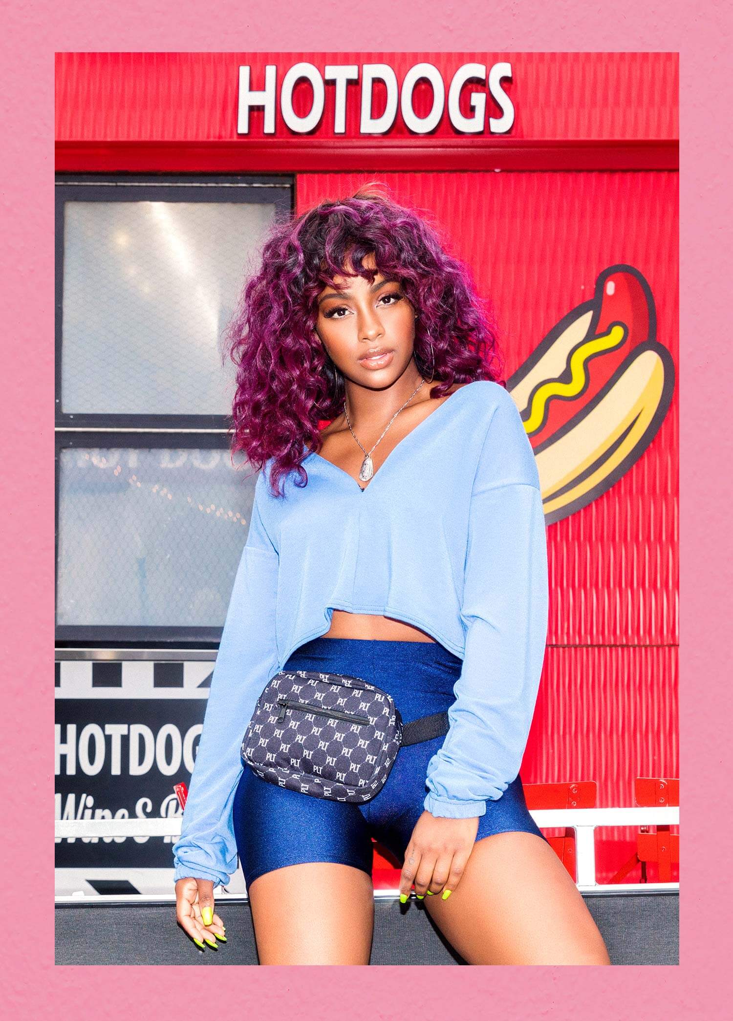 Justine Skye is spotted carrying the DKNY Effortless Bag on